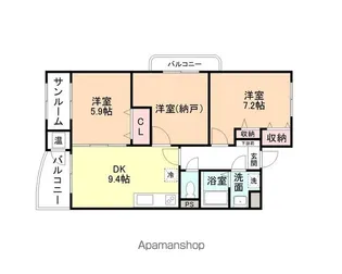 プレアデス大辻【305号室】の間取り