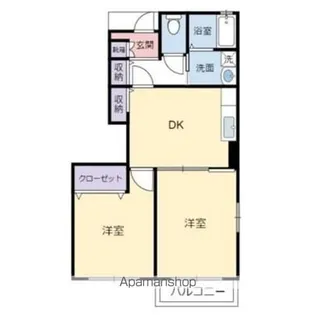 メゾンプロムナードグラースA棟【102号室】の間取り