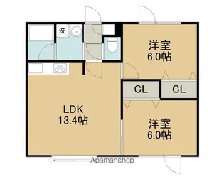 プリマードC【105号室】の間取り