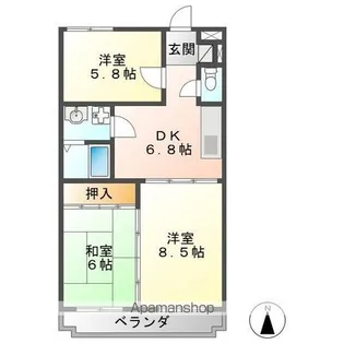 ベルパレス【1階】の間取り