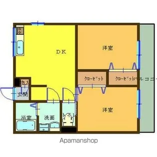 E&S日之出【2階】の間取り