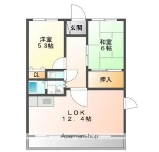 プレシアス中央【3階】の間取り