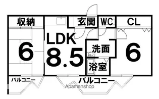 ティバイティレジデンス【401号室】の間取り