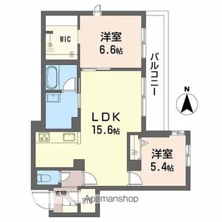 メゾンエディアン新金岡【2階】の間取り