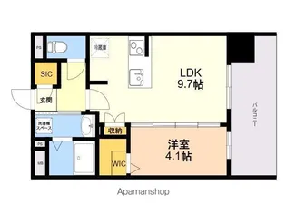 S-RESIDENCE博多駅東awesome【1103号室】の間取り