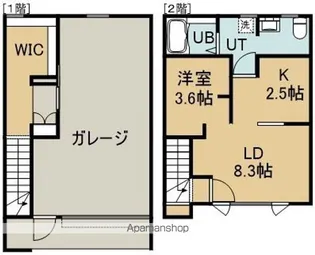 BASE G(ベースジー)【1号室】の間取り