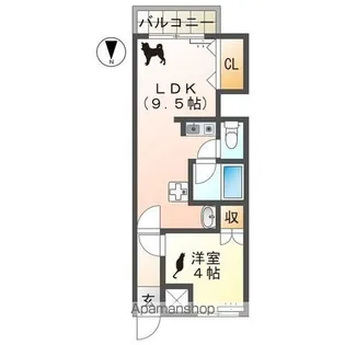 HEART桜館【1階】の間取り
