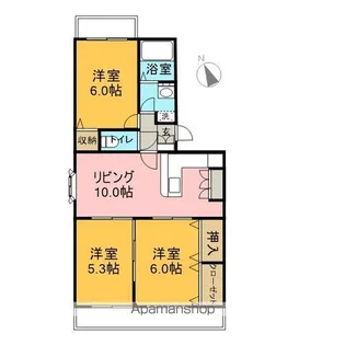 ラ・カシタ土一揆【407号室】の間取り
