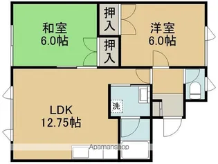 リヴェール鍛治Ⅱ【2階】の間取り