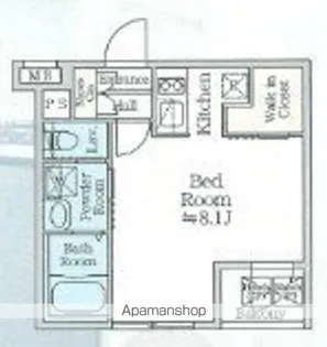 アイルプレミアム月島ドゥーエ【3階】の間取り