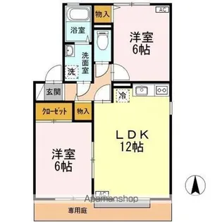 ヴューライラック【1階】の間取り