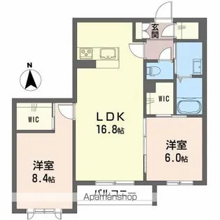 グランデュオ イースト【202号室】の間取り