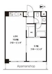 YOTSUYA DUPLEX D−R【1階】の間取り