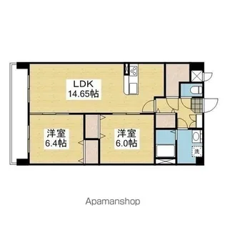 GLAYSゆるぎ【303号室】の間取り