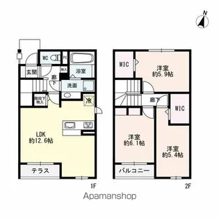 D−COURT羽衣町【101号室】の間取り