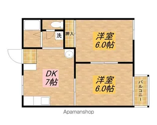 ハイツ岡田【1階】の間取り