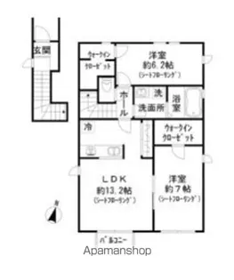 CASA DE ROSA【2階】の間取り