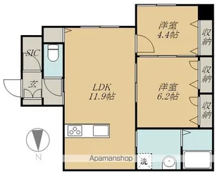 ヴェナード小田原【1階】の間取り