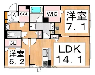 シエクル【1階】の間取り