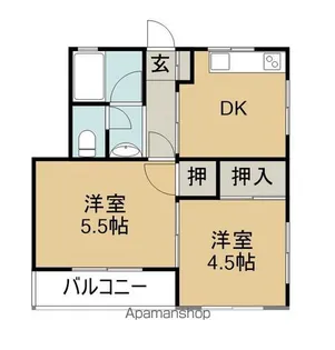 松原マンション【301号室】の間取り