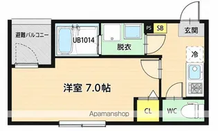 ハーモニーテラス西中島南方【303号室】の間取り