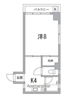 ぶるーハイツ【4階】の間取り