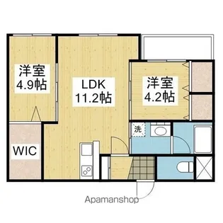 ソレイユ小坂【106.号室】の間取り