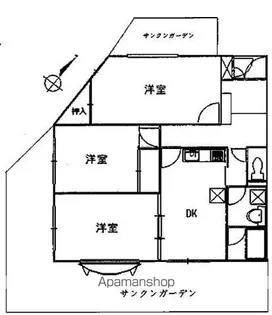 シャンス東寺尾中台10号棟【1階】の間取り