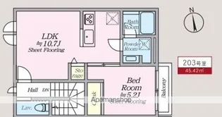 オルキデ蘆花公園【2階】の間取り