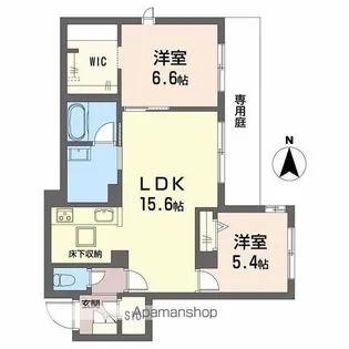 メゾンエディアン新金岡【1階】の間取り
