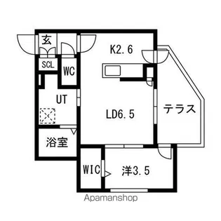 ALPHA RESIDENCE 円山北2条(アルファレジデンス円山北2条)【1階】の間取り