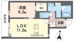 クレストタウン常盤【1階】の間取り