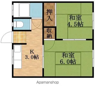 松原マンション【305号室】の間取り