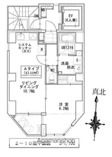 ラスパシオ蔵前レジデンス【9階】の間取り