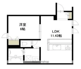 ラフィネ・フルール【1階】の間取り