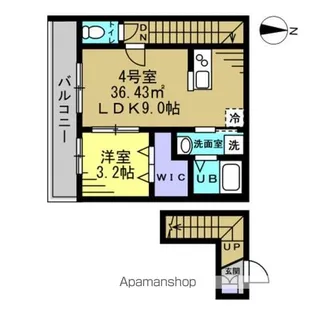 チェリーブルーム豊四季【2階】の間取り