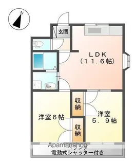 ソレイユ弐番館【1階】の間取り