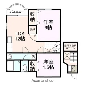 ファミール芝中【201号室】の間取り