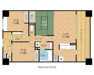 南海シティコート岸和田【10階】の間取り