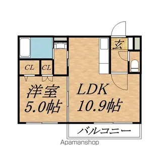 プライマル札幌円山【3階】の間取り