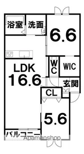 JAM’S(ジャムズ)【1階】の間取り