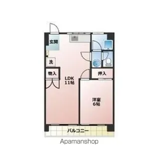 ウイング上飯田(旧三階橋ビル)【602号室】の間取り