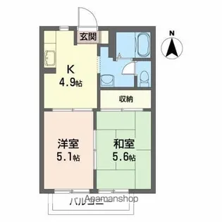 ドミール・アン【101号室】の間取り