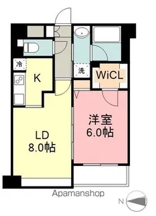 グランビュー晩翠通【4階】の間取り