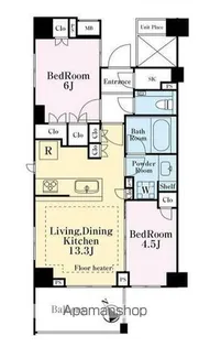 ウェリス四ツ谷【1階】の間取り