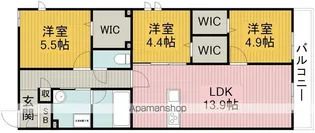 フォレスト立花町(立花町1丁目へーベルメゾン)【1階】の間取り