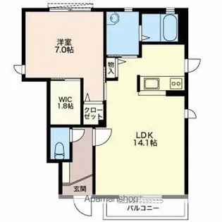 ボヌールB【101号室】の間取り