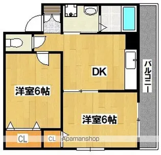 大阪府大阪市住吉区長居西2丁目【マンション】の間取り