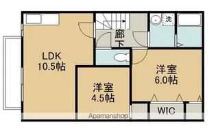 ローズコート阿部C・D棟【2階】の間取り