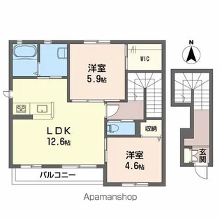 パークハイム土居田 C棟【203号室】の間取り